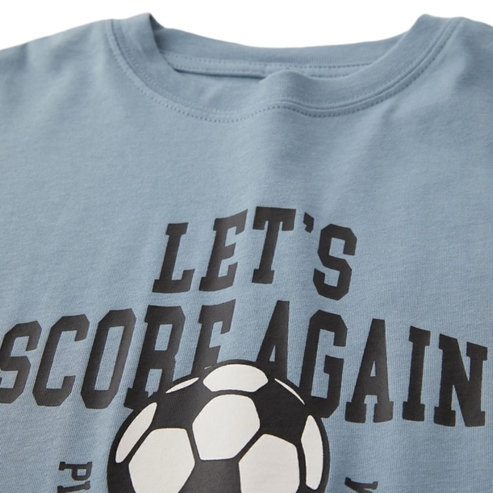 ZARA Kids Blue Soccer T-Shirt NWT Size 9/10 - Picture 4 of 6